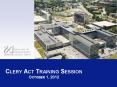 Clery Act Training Session October 1, 2012 PowerPoint PPT Presentation