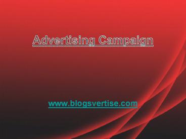 Advertising campaign