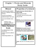 Chapter 1: Rocks and Minerals                    Study Guide PowerPoint PPT Presentation