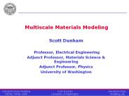 Multiscale Materials Modeling