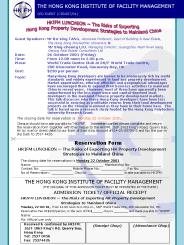 THE HONG KONG INSTITUTE OF FACILITY MANAGEMENT