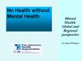 Mental Health: Global and Regional perspective  Dr. Jorge Rodriguez PowerPoint PPT Presentation