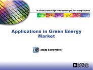 Applications in Green Energy Market