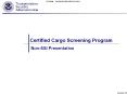 Certified Cargo Screening Program PowerPoint PPT Presentation