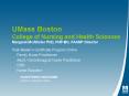 UMass Boston College of Nursing and Health Sciences Margaret McAllister PhD, FNP-BC, FAANP Director PowerPoint PPT Presentation