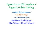 MS AX Trade & Logistics - Live & Interactive Online Classes‎
