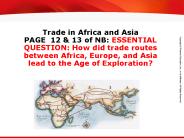 Trade in Africa and Asia PAGE 12