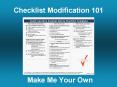 Checklist Modification 101 PowerPoint PPT Presentation