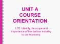UNIT A COURSE ORIENTATION PowerPoint PPT Presentation
