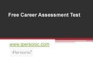 Free Career Assessment Test - www.ipersonic.com