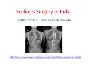 Scoliosis Surgery in India