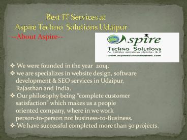 Best web design company Udaipur Rajasthan