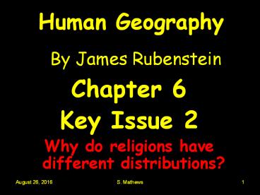 Human Geography By James Rubenstein