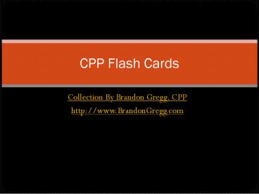 Collection By Brandon Gregg, CPP