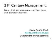 21st Century Management: