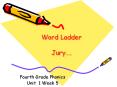 Word Ladder Jury PowerPoint PPT Presentation