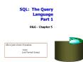 SQL: The Query Language  Part 1 PowerPoint PPT Presentation