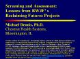 Screening and Assessment: Lessons from RWJF PowerPoint PPT Presentation