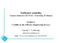 Software Usability Course notes for CSI 5122 - University of Ottawa PowerPoint PPT Presentation