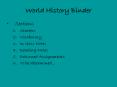 World History Binder PowerPoint PPT Presentation