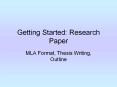 Getting Started: Research Paper PowerPoint PPT Presentation