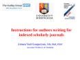 Instructions for authors writing for indexed scholarly journals PowerPoint PPT Presentation
