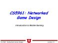 CS5961:%20Networked%20Game%20Design PowerPoint PPT Presentation