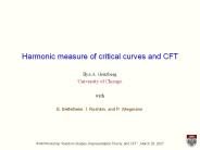 Harmonic measure of critical curves and CFT