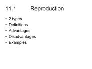 11.1     Reproduction