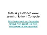 Manually remove www search.info from computer