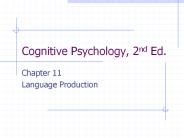 Cognitive Psychology, 2nd Ed.