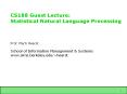 CS188 Guest Lecture: Statistical Natural Language Processing PowerPoint PPT Presentation
