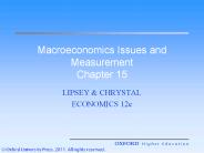 Macroeconomics Issues and Measurement Chapter 15