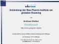 Anbindung der Max-Planck-Institute am globalen Roaming PowerPoint PPT Presentation