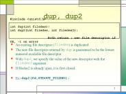 dup, dup2