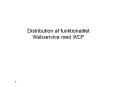 Distribution af funktionalitet Webservice med WCF PowerPoint PPT Presentation