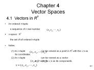 4.1 Vectors in Rn