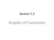 Graphs of Functions