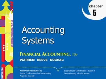 Accounting Systems