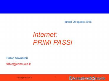 Primi Passi