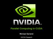 Parallel Computing in CUDA