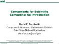 Components for Scientific Computing: An Introduction PowerPoint PPT Presentation