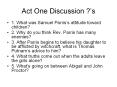 Act One Discussion ? PowerPoint PPT Presentation