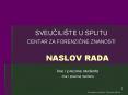NASLOV RADA PowerPoint PPT Presentation