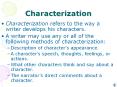 Characterization PowerPoint PPT Presentation