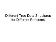 Different Tree Data Structures for Different Problems