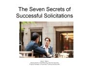 The Seven Secrets of Successful Solicitations