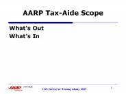 AARP Tax-Aide Scope