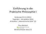 Praktische Philosophie. Vorlesung 3