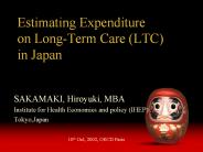 Estimating Expenditure on Long-Term Care (LTC) in Japan